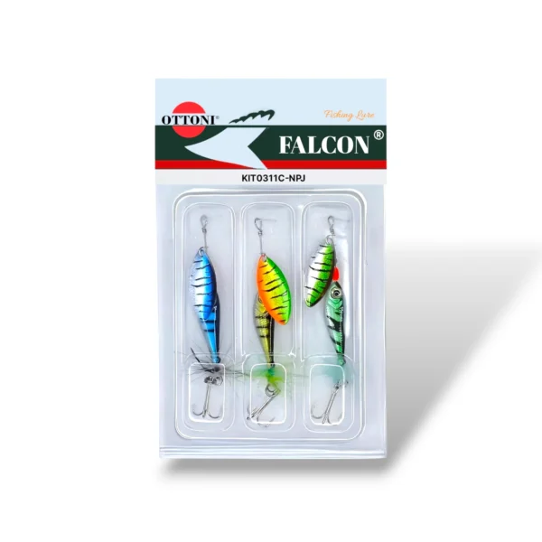 Kit de Señuelos Spinner 3PC Maruri – Modelo 0311C-NPJ - Imagen 2