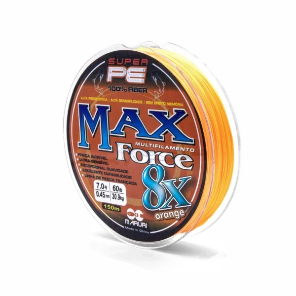 Hilo Multifilamento Max Force X8 Naranja - Imagen 2