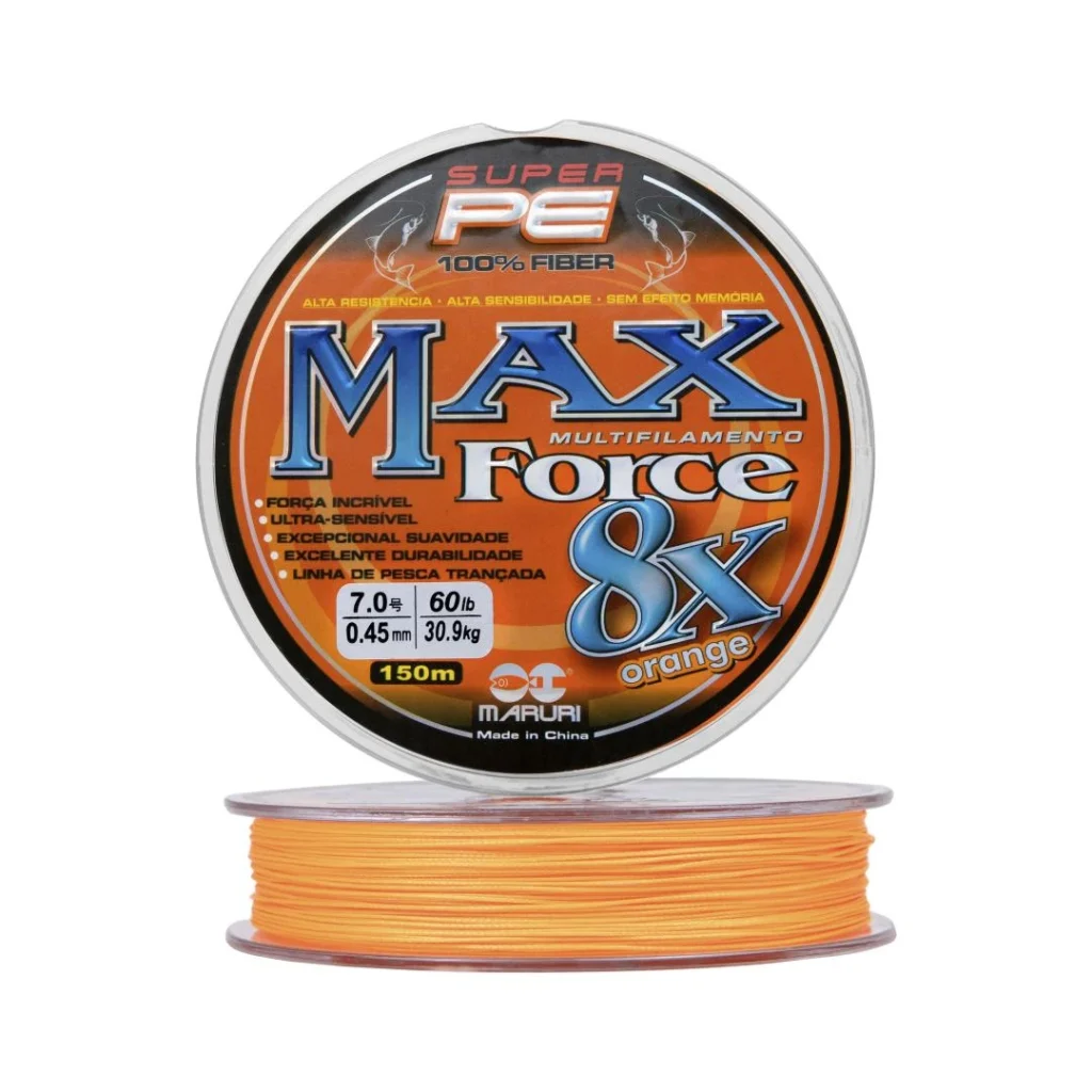 Hilo Multifilamento Max Force X8 Naranja