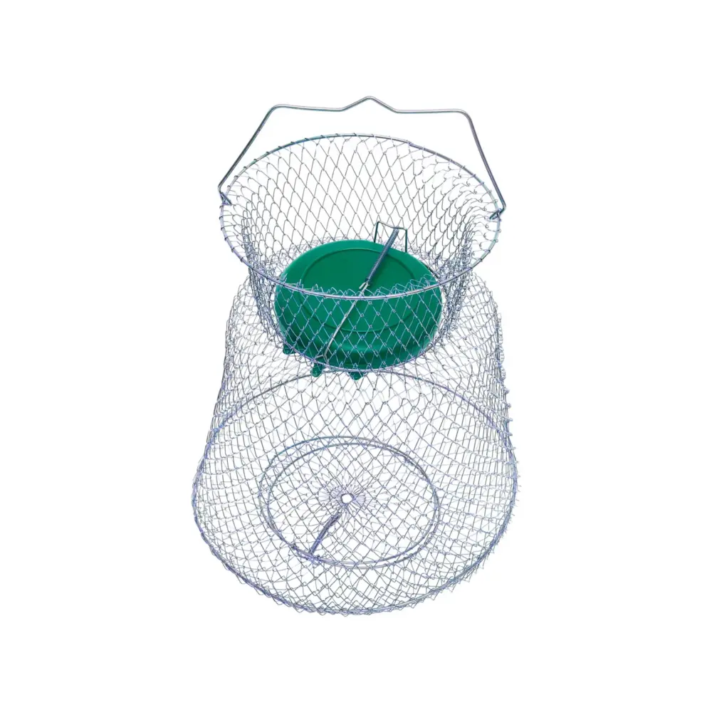 Vivero cónico con malla metálica para pesca