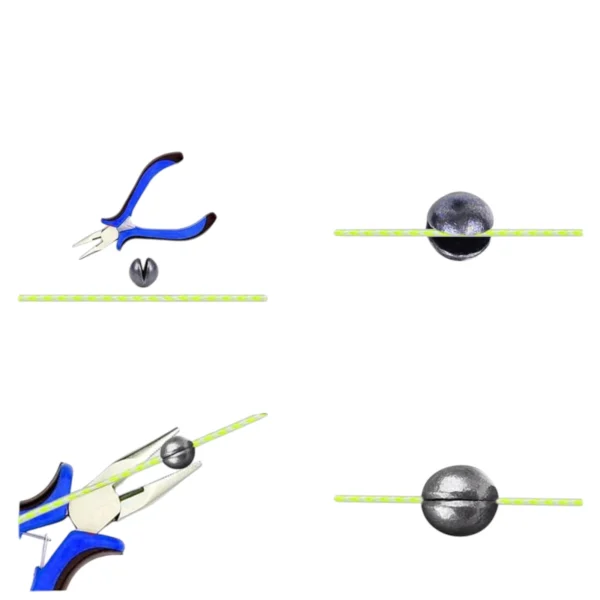 Plomada de Clip Ottoni HYS-004 – Tungsteno 80g (Split Shot) - Imagen 4