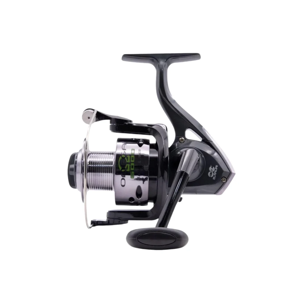 Reel Omega Negro Maruri con 5 rulemanes – vista lateral