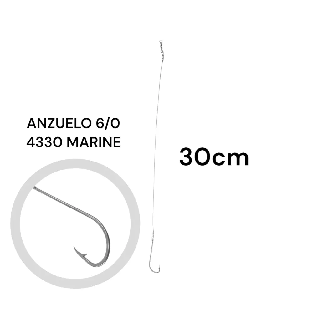 Línea armada con anzuelo 4330 para dorado