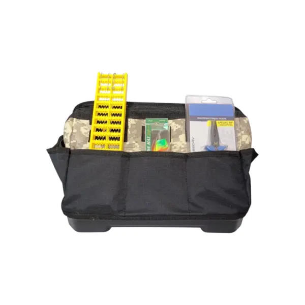 Bolsa de Pesca Century 2402 🎒 Fondo Rígido + 3 Cajas Organizadoras | Oxford 600D • Color Militar Digital - Imagen 3
