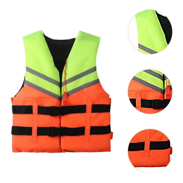 CHALECO SALVAVIDAS INFANTIL NARANJA CON CORREAS – SEGURIDAD Y FLOTABILIDAD PARA NIÑOS - Imagen 2