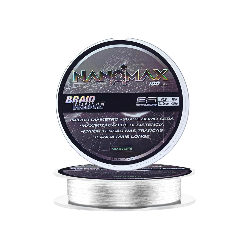 Multifilamento Maruri NanoMax blanco microdiámetro para pesca finesse
